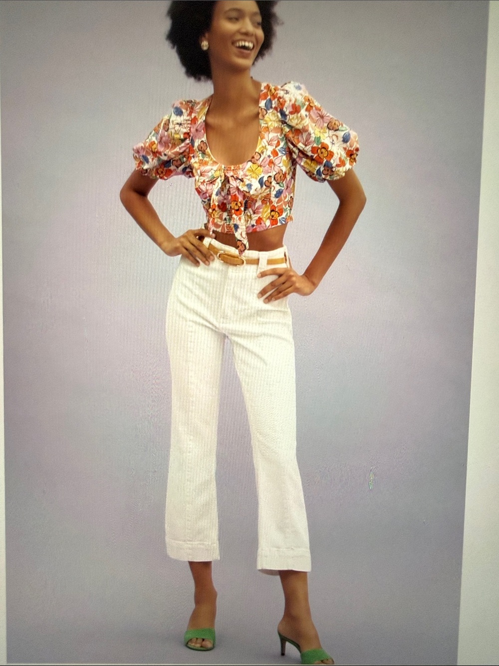 Pilcro 🤍 slim 70’s high rise crop flare jeans